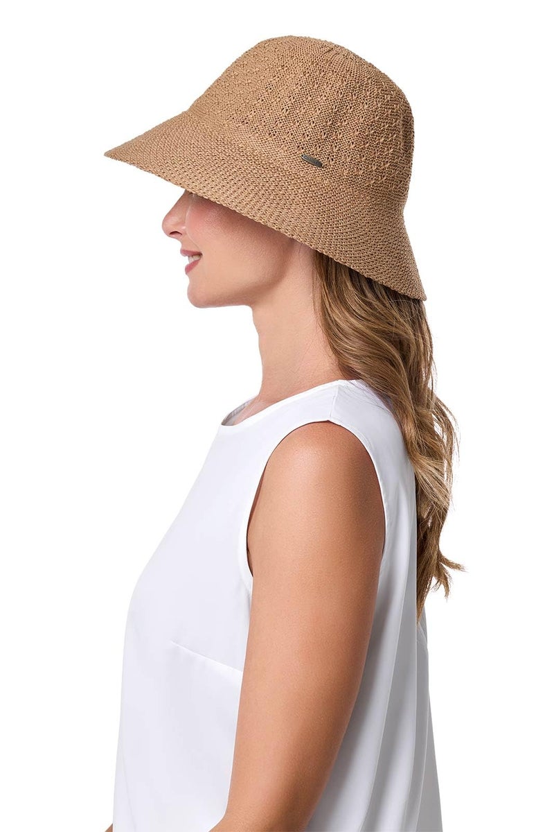 Coolibar Women's Cloche Hat - UPF 50+ Sun Protection - Marina in Tan - Image 3
